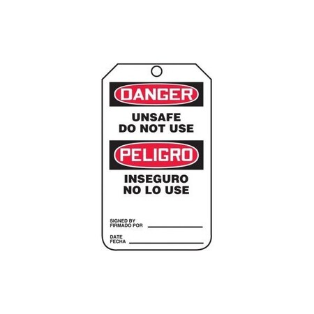 Accuform Danger, RP-Plastic, 3-1/4 in Width, 0.075 in Height, , 25 PK TSP164CTP